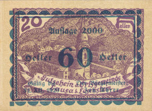 Austria, 60 Heller, FS 506IcD