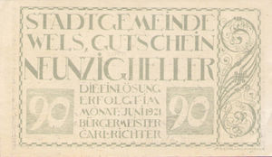Austria, 90 Heller, FS 1167IIIc