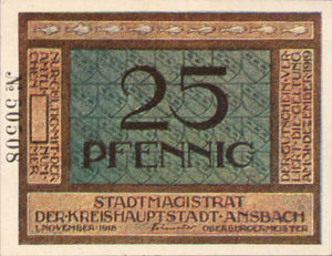 Germany, 25 Pfennig, A20.6a