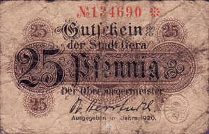 Germany, 25 Pfennig, G10.7b