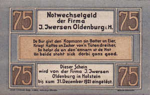 Germany, 75 Pfennig, 1014.1b