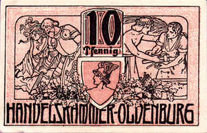 Germany, 10 Pfennig, O19.5a