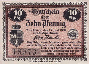 Germany, 10 Pfennig, T20.6b