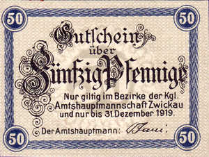Germany, 50 Pfennig, Z22.1b