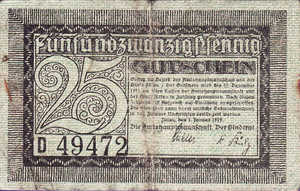 Germany, 25 Pfennig, Z13.2a