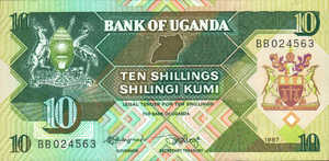 Uganda, 10 Shilling, P28
