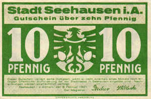 Germany, 10 Pfennig, 1215.1