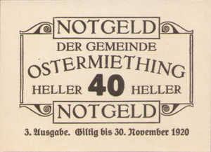 Austria, 40 Heller, FS 713IIIj