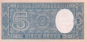 Chile, 5 Peso, P91c