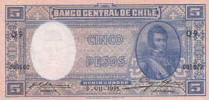 Chile, 5 Peso, P91c