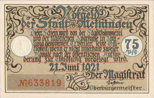 Germany, 75 Pfennig, 877.2