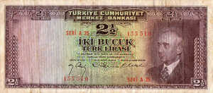 Turkey, 2.5 Lira, P140