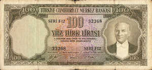 Turkey, 100 Lira, P167a