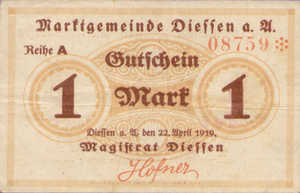 Germany, 1 Mark, 099.01a