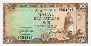 Macau, 10 Pataca, P59dNew