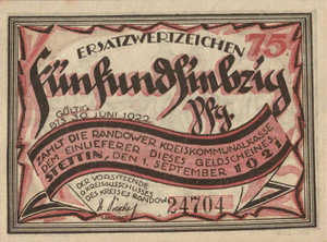 Germany, 75 Pfennig, 1095.1