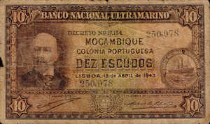 Mozambique, 10 Escudo, P90 Sign.3