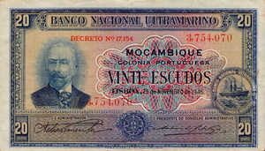 Mozambique, 20 Escudo, P96 Sign.2