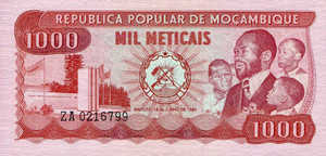 Mozambique, 1,000 Meticais, P128r