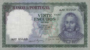 Portugal, 20 Escudo, P163 Sign.3