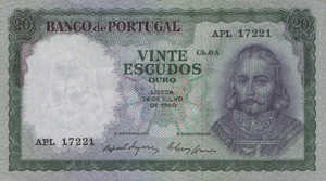 Portugal, 20 Escudo, P163 Sign.1