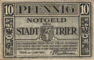 Germany, 10 Pfennig, T27.6a