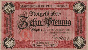 Germany, 10 Pfennig, T28.1a