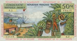 French Antilles, 50 New Franc, P6a