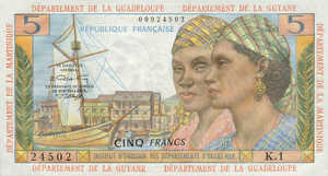 French Antilles, 5 Franc, P7a