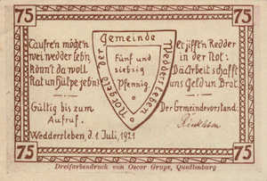 Germany, 75 Pfennig, 1386.2a