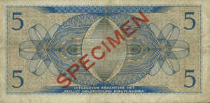 Netherlands New Guinea, 5 Gulden, P6s