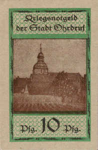 Germany, 10 Pfennig, O16.10a