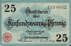 Germany, 25 Pfennig, O26.3e