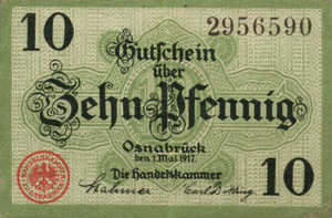 Germany, 10 Pfennig, O26.3g