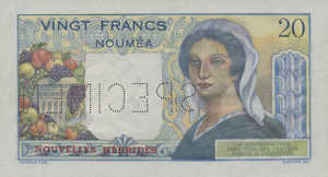New Hebrides, 20 Franc, P8as