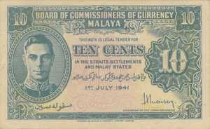 Malaya, 10 Cent, P8b