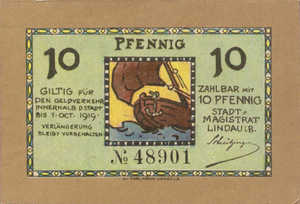 Germany, 10 Pfennig, L46.1a