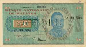 Katanga, 20 Franc, P6s