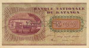 Katanga, 500 Franc, P9s