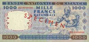 Katanga, 1,000 Franc, P14s