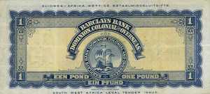 Southwest Africa, 1 Pound, P2c