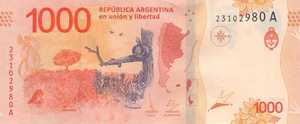 Argentina, 1,000 Peso, PNew