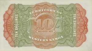 Western Samoa, 10 Shilling, P7d