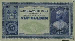 Suriname, 5 Gulden, P85s2