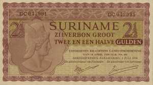 Suriname, 21/2 Gulden, P109
