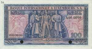 Luxembourg, 100 Franc, P13ct