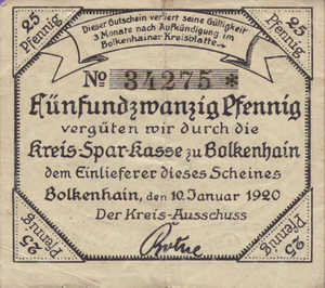 Germany, 25 Pfennig, B72.1a