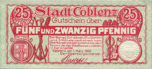 Germany, 25 Pfennig, C19.7