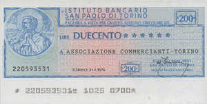 Italy, 200 Lira, 124-1