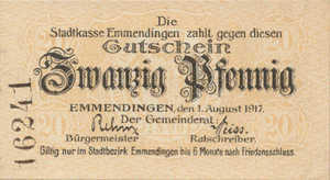Germany, 20 Pfennig, E17.1b